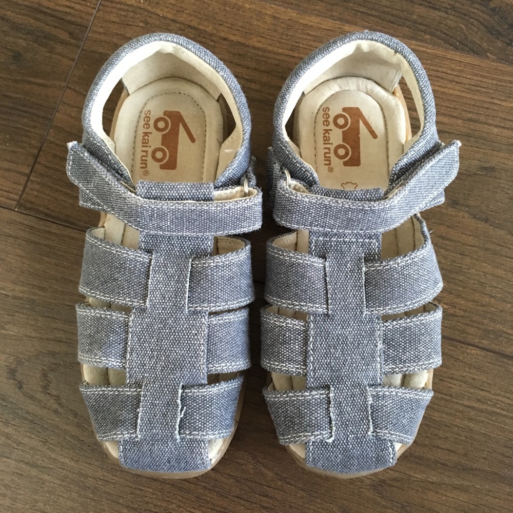 See Kai Run Denim Kids Sandals Size 12.5